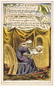 S.124-1950.pt16 A Cradle Song (fortsat): plade 16 fra Songs of Innocence and of Experience (kopi R) c.1802-08 (ætsning, blæk og wc) af William Blake